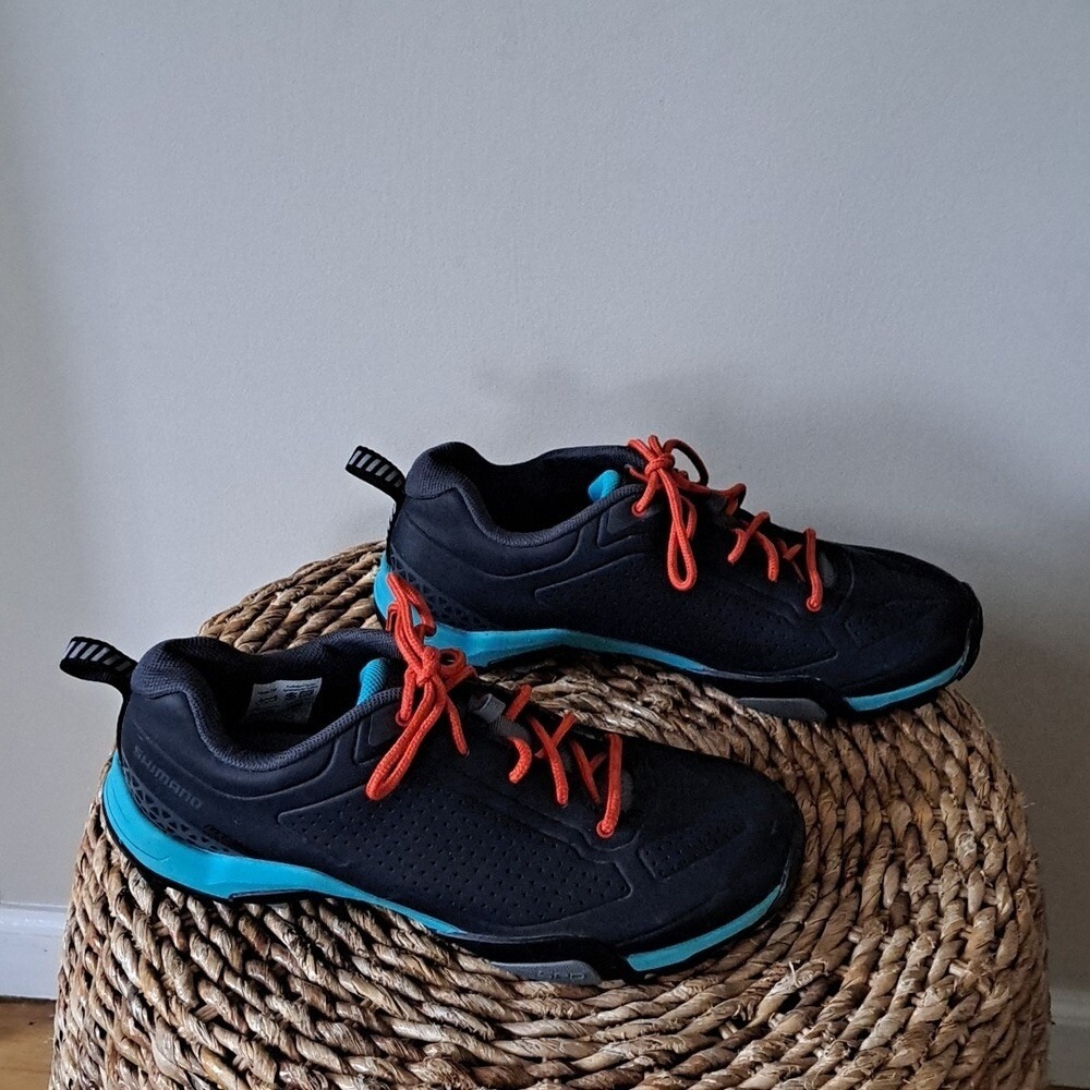 Shimano Unisex SH-MT300 Black Teal Mountain Bike Active Cycling Shoes‎ M7/W8